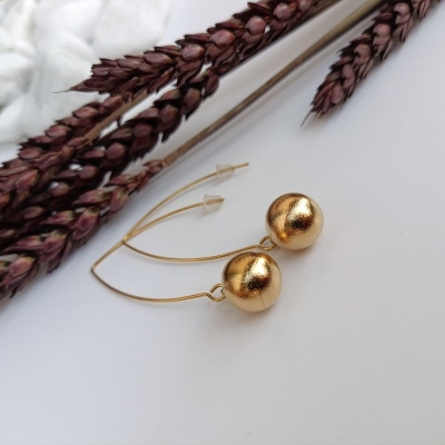 Σκουλαρίκια από ανοξείδωτο ατσάλι.... minimal gold