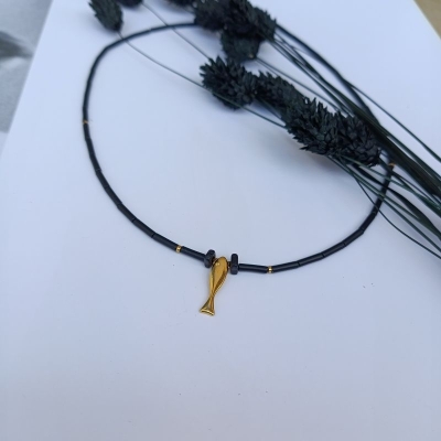 Κολιέ καλοκαιρινό με γυάλινες χάντρες