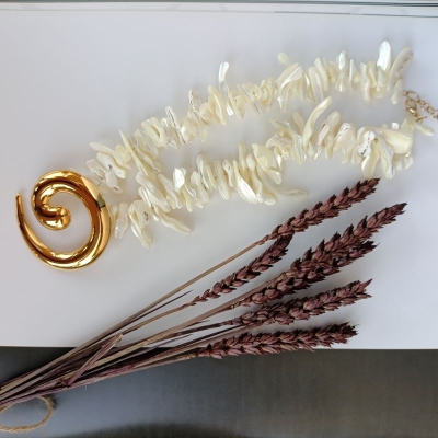 Κολιέ κοχύλι με chips κοχύλι